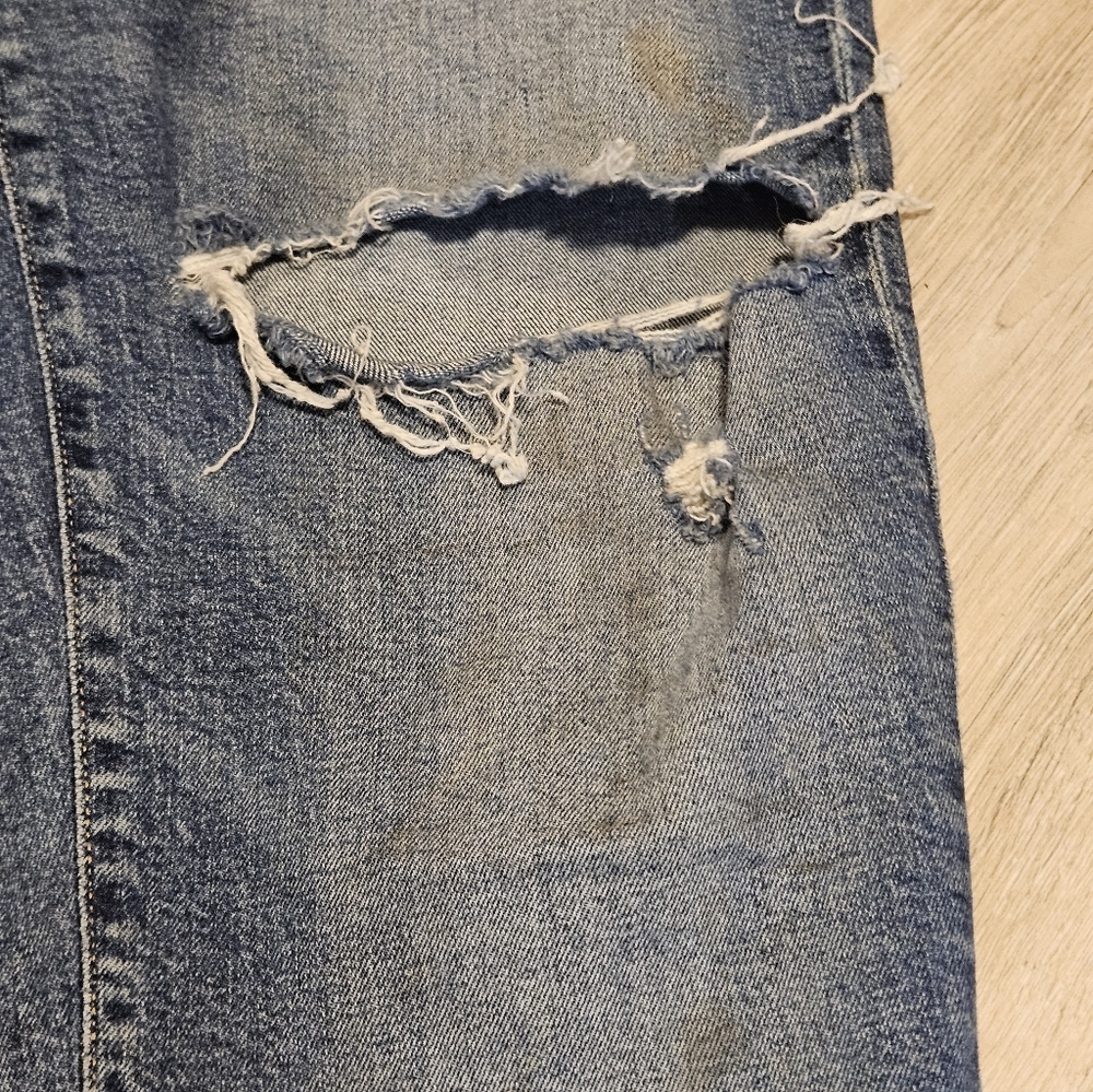 Vintage AGOLDE Lara Distressed Jeans "Badlands" Wash Women's 31 - Picture 2 of 13
